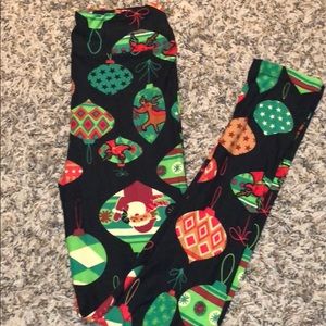 LuLaRoe Kids Christmas leggings, size Tween